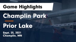 Champlin Park  vs Prior Lake  Game Highlights - Sept. 25, 2021