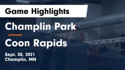 Champlin Park  vs Coon Rapids  Game Highlights - Sept. 30, 2021