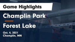 Champlin Park  vs Forest Lake  Game Highlights - Oct. 4, 2021
