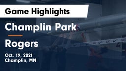 Champlin Park  vs Rogers  Game Highlights - Oct. 19, 2021