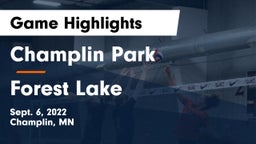 Champlin Park  vs Forest Lake  Game Highlights - Sept. 6, 2022
