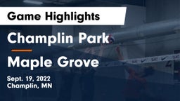Champlin Park  vs Maple Grove  Game Highlights - Sept. 19, 2022