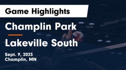 Champlin Park  vs Lakeville South  Game Highlights - Sept. 9, 2023