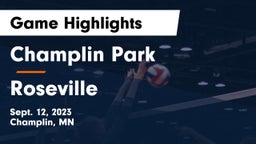 Champlin Park  vs Roseville  Game Highlights - Sept. 12, 2023