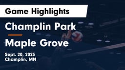 Champlin Park  vs Maple Grove  Game Highlights - Sept. 20, 2023