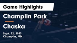 Champlin Park  vs Chaska  Game Highlights - Sept. 22, 2023