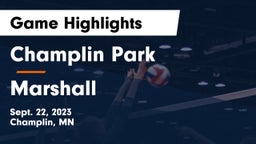 Champlin Park  vs Marshall  Game Highlights - Sept. 22, 2023