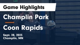 Champlin Park  vs Coon Rapids  Game Highlights - Sept. 28, 2023