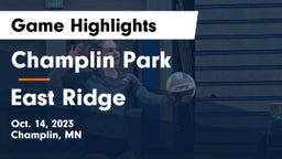 Champlin Park  vs East Ridge  Game Highlights - Oct. 14, 2023