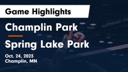 Champlin Park  vs Spring Lake Park  Game Highlights - Oct. 24, 2023