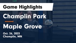 Champlin Park  vs Maple Grove  Game Highlights - Oct. 26, 2023