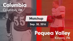 Matchup: Columbia  vs. Pequea Valley  2016