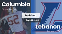 Matchup: Columbia  vs. Lebanon  2018