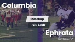 Matchup: Columbia  vs. Ephrata  2018