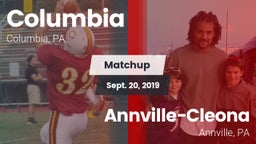 Matchup: Columbia  vs. Annville-Cleona  2019