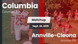 Matchup: Columbia  vs. Annville-Cleona  2019