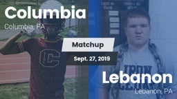 Matchup: Columbia  vs. Lebanon  2019