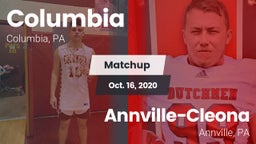 Matchup: Columbia  vs. Annville-Cleona  2020