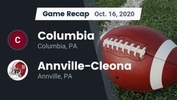 Recap: Columbia  vs. Annville-Cleona  2020