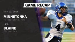 Recap: Minnetonka  vs. Blaine  2016