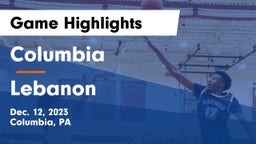 Columbia  vs Lebanon  Game Highlights - Dec. 12, 2023