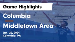 Columbia  vs Middletown Area  Game Highlights - Jan. 20, 2024