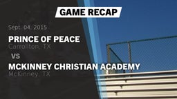 Recap: Prince of Peace  vs. McKinney Christian Academy 2015