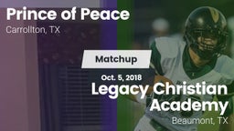 Matchup: Prince of Peace vs. Legacy Christian Academy  2018