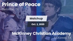 Matchup: Prince of Peace vs. McKinney Christian Academy 2020