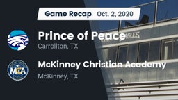 Recap: Prince of Peace  vs. McKinney Christian Academy 2020