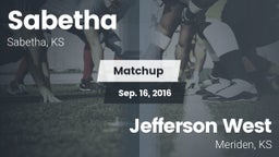 Matchup: Sabetha  vs. Jefferson West  2016