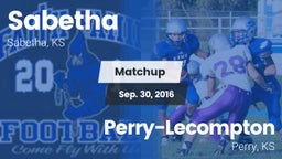 Matchup: Sabetha  vs. Perry-Lecompton  2016