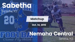 Matchup: Sabetha  vs. Nemaha Central  2016