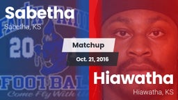 Matchup: Sabetha  vs. Hiawatha  2016