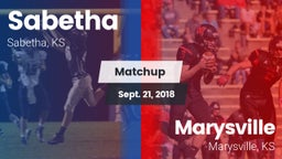 Matchup: Sabetha  vs. Marysville  2018
