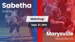 Matchup: Sabetha  vs. Marysville  2019