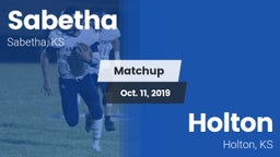 Matchup: Sabetha  vs. Holton  2019