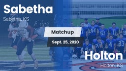 Matchup: Sabetha  vs. Holton  2020