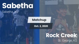Matchup: Sabetha  vs. Rock Creek  2020