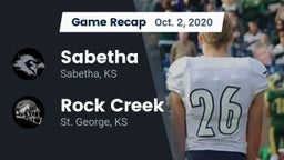 Recap: Sabetha  vs. Rock Creek  2020