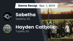 Recap: Sabetha  vs. Hayden Catholic  2019