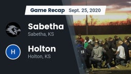 Recap: Sabetha  vs. Holton  2020