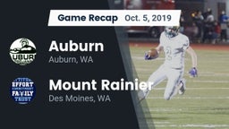 Recap: Auburn  vs. Mount Rainier  2019