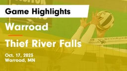 Warroad  vs Thief River Falls  Game Highlights - Oct. 17, 2023