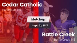 Matchup: Cedar Catholic High vs. Battle Creek  2017