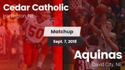 Matchup: Cedar Catholic High vs. Aquinas  2018