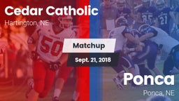 Matchup: Cedar Catholic High vs. Ponca  2018