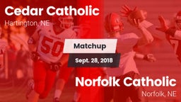 Matchup: Cedar Catholic High vs. Norfolk Catholic  2018