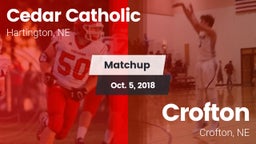 Matchup: Cedar Catholic High vs. Crofton  2018