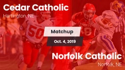 Matchup: Cedar Catholic High vs. Norfolk Catholic  2019